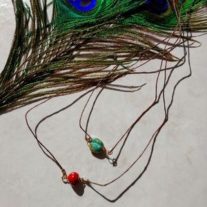 ♌Double Opal & Jasper Necklace♑